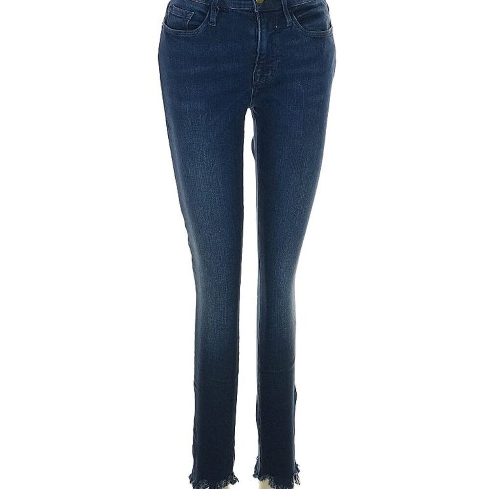 Frame Blue, Dark Wash, Skinny Leg Cut, High Rise Waist Sz 28 #573